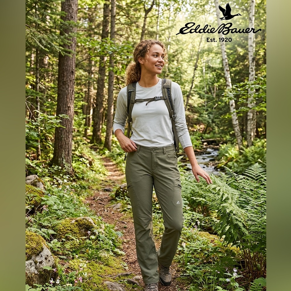 Eddie Bauer Olive Green Straight Leg Pants